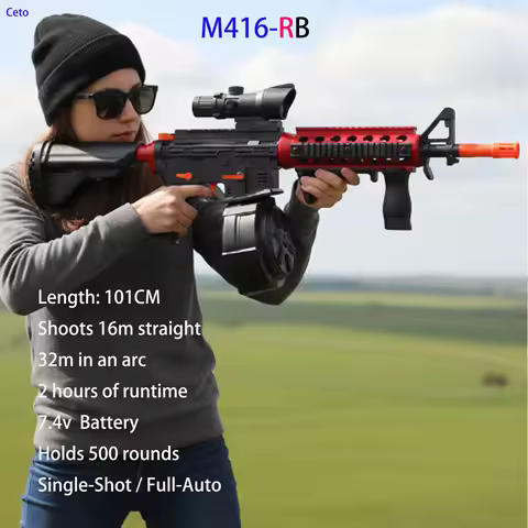 Full Auto Rapid Fire Gel Blasters 7.4V Electric Gel Ball Gun Toys 20M+ Long Range Outdoor Battle Toy