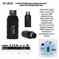 M-VAVE SK7 MIDI Adapter Wireless Receiver Ultra-Low Plug & Play USB-C Rechargeable Adapter Support P