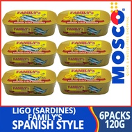 【Hot】 Family's Brand Sardines In Oil, Spanish Style 120g