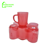 🔥SALE🔥 6 PCS 7Oz Plastic Cup Cawan Plastik Colourful Cup Transparent Cup Thick Plastic Cup with Hand