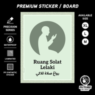Mens and Womens Prayer Room. Sticker Sign Signboard. Mosque Surau Room Signboard. Prayer Room Pray P