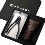 SUWADA日本職人指甲剪-黑鋼款S-真皮收納禮盒組