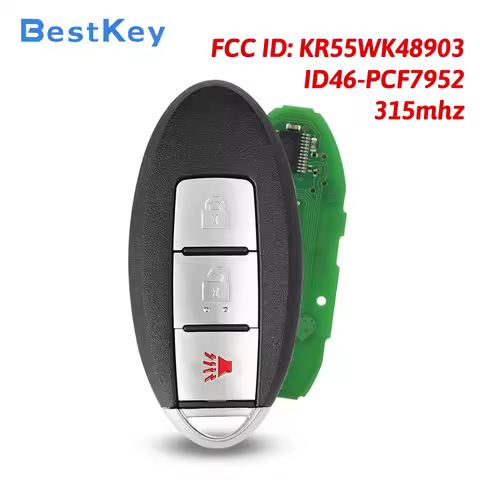 bestkey Smart Key 3 Button keyless go for Nissan 370Z key 2009 -2019 315mhz ID46-PCF7952 chip KR55WK