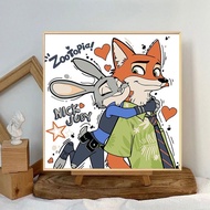 Zootopia 2 Judy Nick Diy Digital Painting 20*20 Cm Scenery Gifts Child Picture Children's Paint Y8q6
