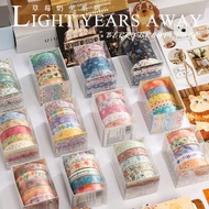 Ins Washi Tape Akaun Tangan Guka Diy Hiasan Pelekat Bahan Landskap Pelekat Filem Kartun Pelekat Akau