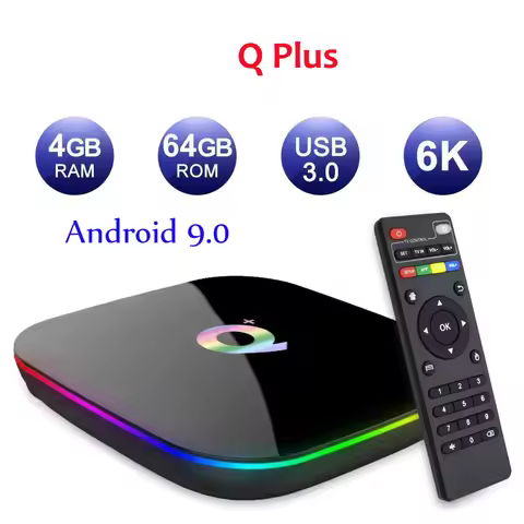 Q Plus Smart TV Box Android 9.0 TV Box 6K Allwinner H6 4GB RAM 32GB/64G ROM Quad Core Set Top box VS