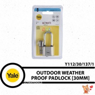 YALE Y112/30/137/1 - Outdoor Weather-Proof Iron Disc Long-Shackle Padlock 30mm