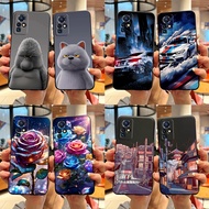 Phone Case For Infinix Zero X Neo Fashion Ins Pattern Soft Silicone Black Matte Casing