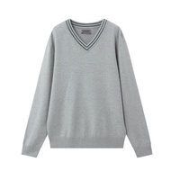 Giordano Mens เสื้อผู้ชาย Relaxed Classic V-Neck Sweater 01055617002 เสื้อกันหนาวผู้ชาย เสื้อสเวตเตอ