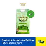 Pure Choice Aromatic Gold Cat Litter Natural Cassava 5L/4kg - Bundle of 3 bags