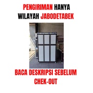 Fullbox 3-door ACP plate cupboard with holo pole, 3-door plate rack,/ plate cupboard, rust-proof pla