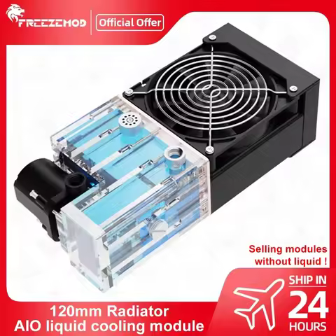 FREEZEMOD AIO Liquid Cooling Module with Fan 2800rpm 120mm Copper/Aluminum Radiator 4m/9m Head Pump