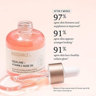 【SG】100% genuine [BIOSSANCE] Squalane + Vitamin C Rose Facial Oil 30ml Firmness & Elasticity Improve