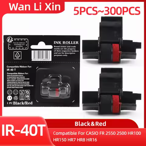 5PCS~300PCS IR40T IR-40T IR40 Calculator Ink Roller Printer Ribbons Compatible for Casio FR 2550 250