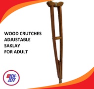 Saklay Wood Crutches Medical Crutches Saklay Height Adjustable Crutches Walking Aid Walker for Adult