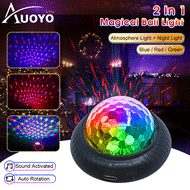 Auoyo Magical Ball Light Colorful disco light Voice Controlled LED Stage Small Magic Ball Light Atmosphere Light Small Night Light LED Disco Ball Party Light RGB Stage Lights for Disco DJ Party Karaoke Wedding Club Bar