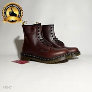Best Selling!! Boots Dr Martens 1460 High 8 Hole Smooth Cherry Red Rogue Leather A5