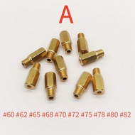 10pcs Carburetor Main Jet Kit M5 Main Nozzle Suitable for Keihin Oko/Koso/Pwk/Bb/Crs/Fcr