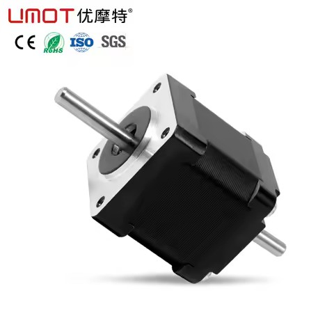 UMOT Nema14 Dual-Shaft Stepper Motor 35X38.5mmHigh-Precision 1.8degree DC1.0A 250mN.m 2phase Positio