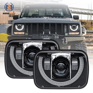DOT Car LED Headlight 5x7 Square Light Jeep Cherokee XJ