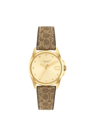 Coach Greyson Brown Leather Analog Womens Watch CO-14504107
