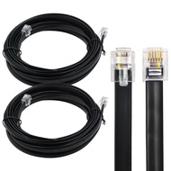 XANHAM RJ12 Cable 15 feet Telephone Line Cord with 6P6C Connector Landline Phone Wire for Both in-Wa
