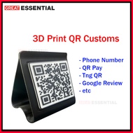 Custom QR Code 3D Print Touch QR Code Gift QR Pay Phone number Hard QR Code Holder