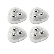 4pc/8pc/12pc Furniture Caster Ball Type Paste Pulley Stainless Steel Wheel Perforation-Free Furnitur