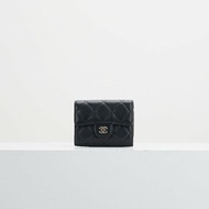 二手Chanel cf三折卡包/黑金羊 芯片款