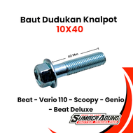 BAUT KNALPOT SAMPING ARM KUNCI 14 UKURAN 10x65mm 10X40 MM BEAT SCOOPY SPACY VARIO 110 125 150 PCX AD