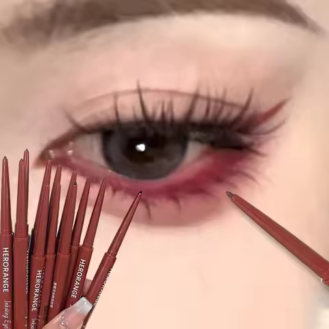 12 Colors Eyeliner Pencil Smooth Wine Red Soft High Pigment Eye Liner Pen Waterproof Matte Aegyosal 