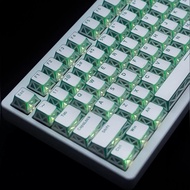 【Keycap Only】Folding Shadow Hollow Keycap Green 130 Keys For Cherry MX Switch Mechanical Keyboard Ke