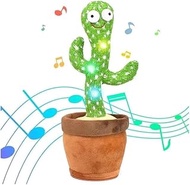 V Dancing Cactus Toy, Talking Cactus Toy and Gift for Baby Girls Boys divertido, Puede Cantar y bailar; el Cactus canta, repite, Baila, graba, LED (Canciones)