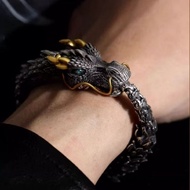 Handmade Tailong Bracelet/Bracelet/Male Retro Domineering Trendy Handsome High-End Bracelet Men's Dr