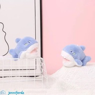 JENNIFERDZ Orca Plush Keychain, Ocean Series Marine Animal Animal Beluga Plush Keyring, DIY Trinket 