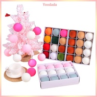 Yoo 12pcs Flocking Christmas Baubles Set Easy to Hanging Baubles for Holiday Decors