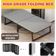 High Grade Folding Bed Foldable Single Bed Thick Portable Mattress Wide Metal Bed Frame/Rainbow Culture