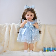 Silicone búp bê 55cm tái sinh Búp bê em bé quà tặng sống động như thật sơ sinh Silicone Vinyl handma