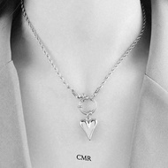 Heart Pendant Twists Chain Stainless Steel Necklace สร้อยคอสเเตนเลส จี้หัวใจ | Charmery Store