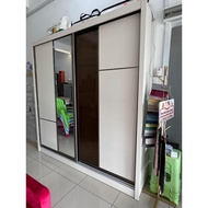 𝙏𝙀𝙍𝙈𝙐𝙍𝘼𝙃 8x8 Almari Baju Almari Pakaian Dengan Cermin Wardrobe With Mirror