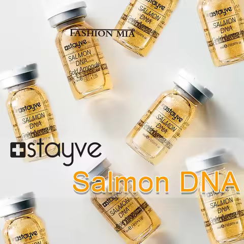 Stayve 8ml Face Salmon DNA Gold Ampoule Booster Serum Kit Natural Lighten melanin Whitening Moisturi