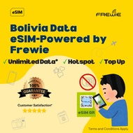 Bolivia eSIM Data Roaming | Unlimited Data | Topup Available | QR Code via Email - Powered by Frewie
