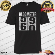 60Th Birthday Oldometer 59-60 Vintage Tee, Funny Birthday Gift Men Mens Tshirt