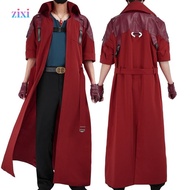 Devil May Cry Dante Red Trench Coat Full PU Leather Dante Cosplay Costume Set
