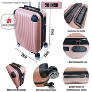 14" 20" 24" ABS quality travel luggage bag suitcases 3in1 or 2in1 24 inch+20 inch+14 inch plain beg 
