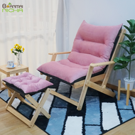 เก้าอี้พักผ่อน เก้าอี้เอนนอน เก้าอี้พับได้ ไม้ยางพารา รุ่นเบอร์รี่ รับน้ำหนักได้ 150 kg. Baanmainich