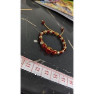 Bracelet Crystal DrawstringTALI 3 Tibetan Stone Balls