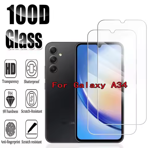 For Samsung Galaxy A34 2/4 PCS HD Tempered Glass Film