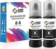 Black Sublimation Ink for Epson 1800 ET2803 ET2850 ET2720 ET2760 ET4800 ET15000 Heat Press Transfer 