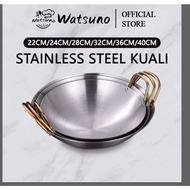 Watsuno Alat memasak keluli tahan karat yang menebal 304 alat memasak keluli tahan karat 不锈钢炒锅